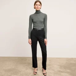 M.M.LaFleur T-Shirts|The Axam Turtleneck - Organic Ribbed Pima Cotton