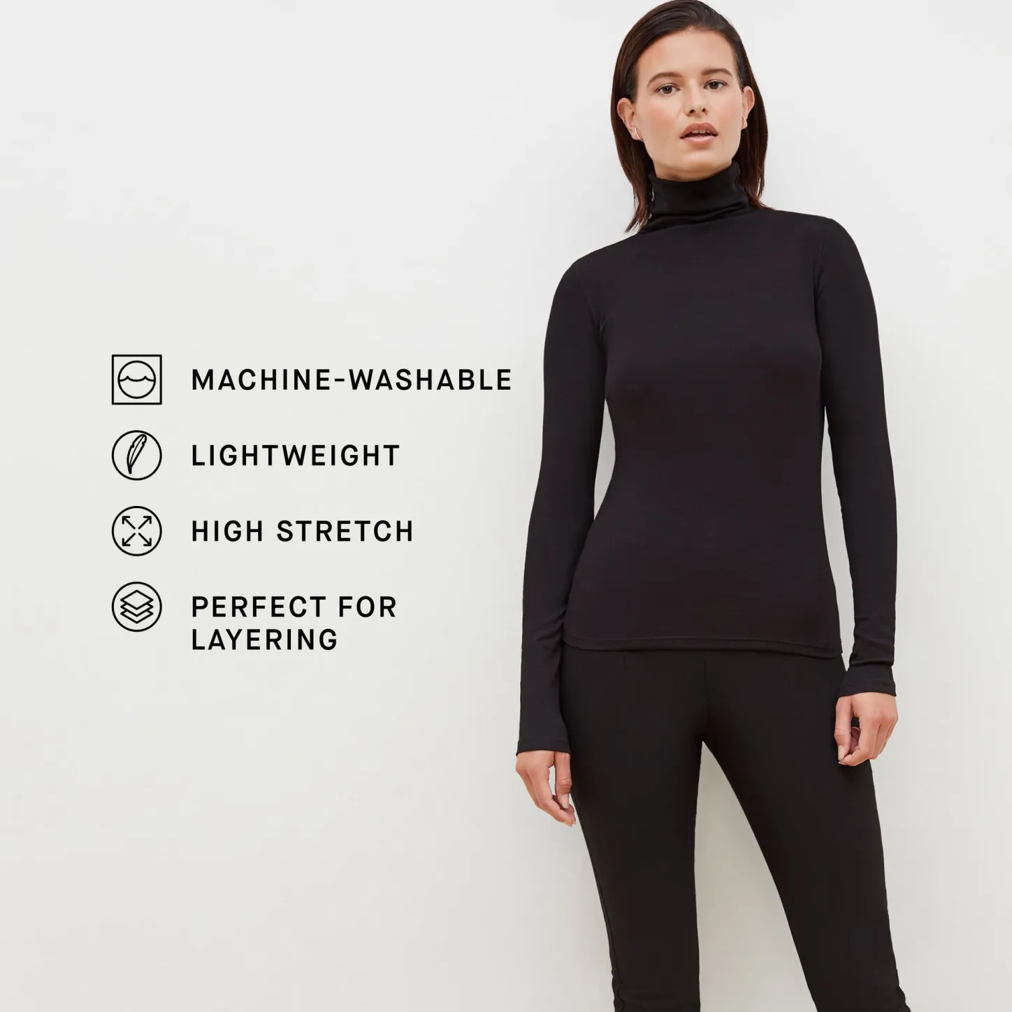 M.M.LaFleur Tops|The Axam Turtleneck - Ribbed Pima Cotton