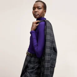 M.M.LaFleur T-Shirts|The Axam Turtleneck - Ribbed Pima Cotton