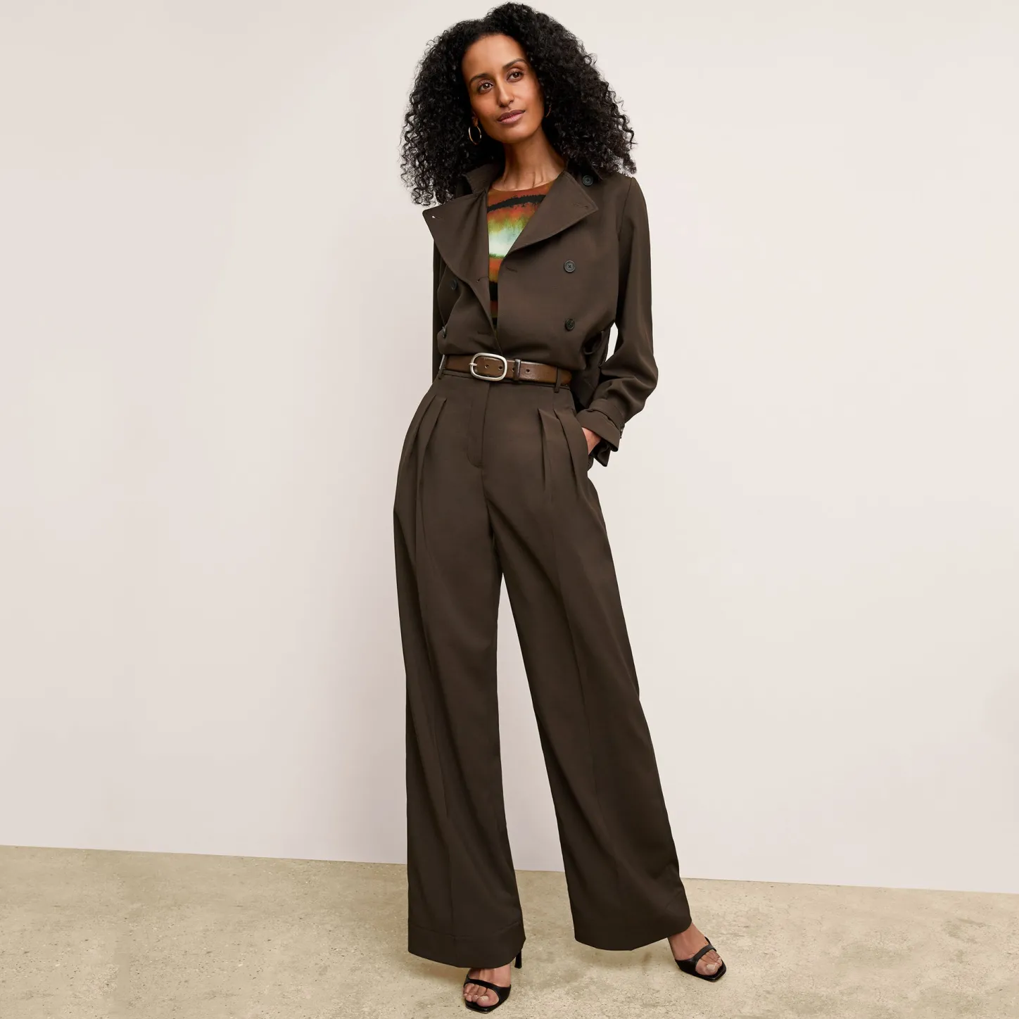 M.M.LaFleur T-Shirts|The Bia Pleated Trouser - Air Twill