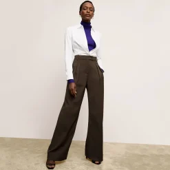 M.M.LaFleur T-Shirts|The Bia Pleated Trouser - Air Twill
