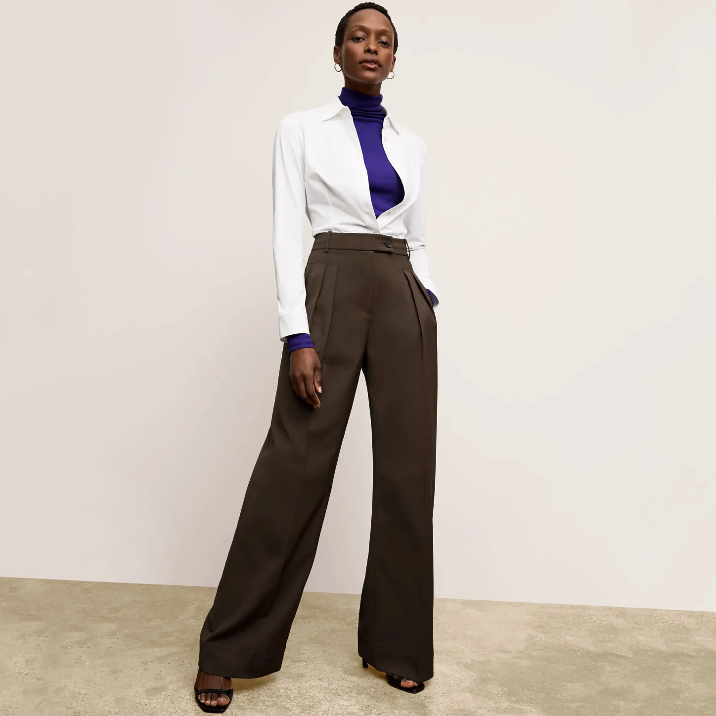 M.M.LaFleur T-Shirts|The Bia Pleated Trouser - Air Twill