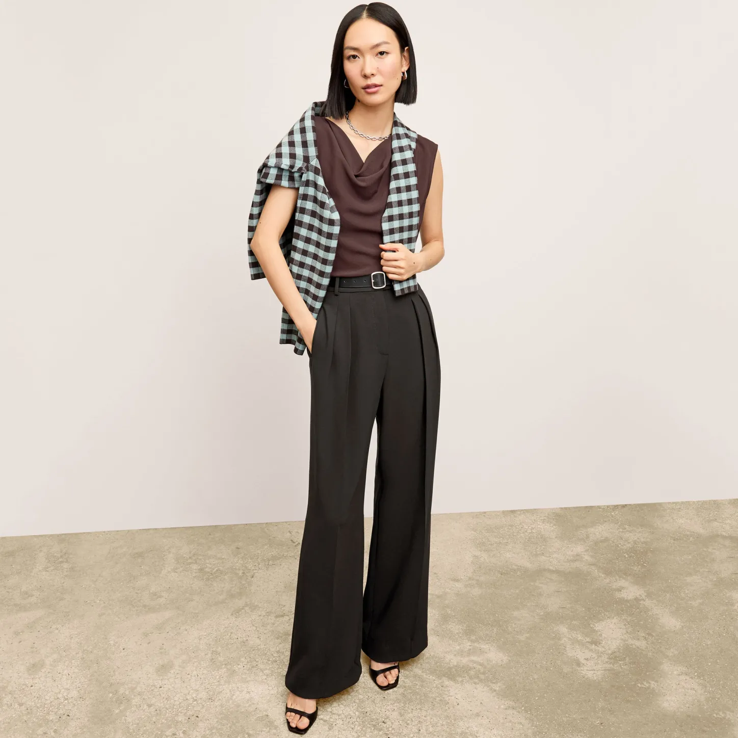 M.M.LaFleur Pants|Suiting|The Bia Pleated Trouser - Everyday Crepe