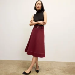 M.M.LaFleur Skirts|The Bodhi Skirt - Contrast Stitch Eco Better Than Denim