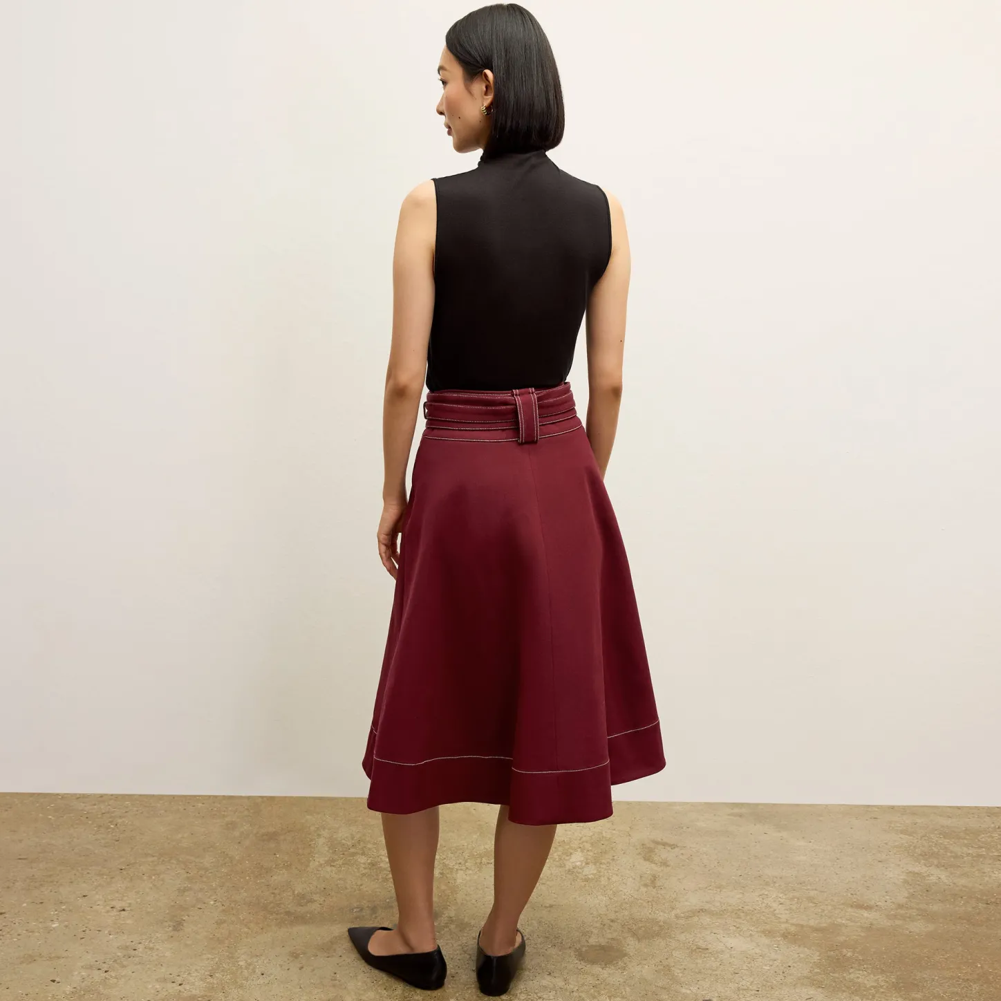 M.M.LaFleur Skirts|The Bodhi Skirt - Contrast Stitch Eco Better Than Denim