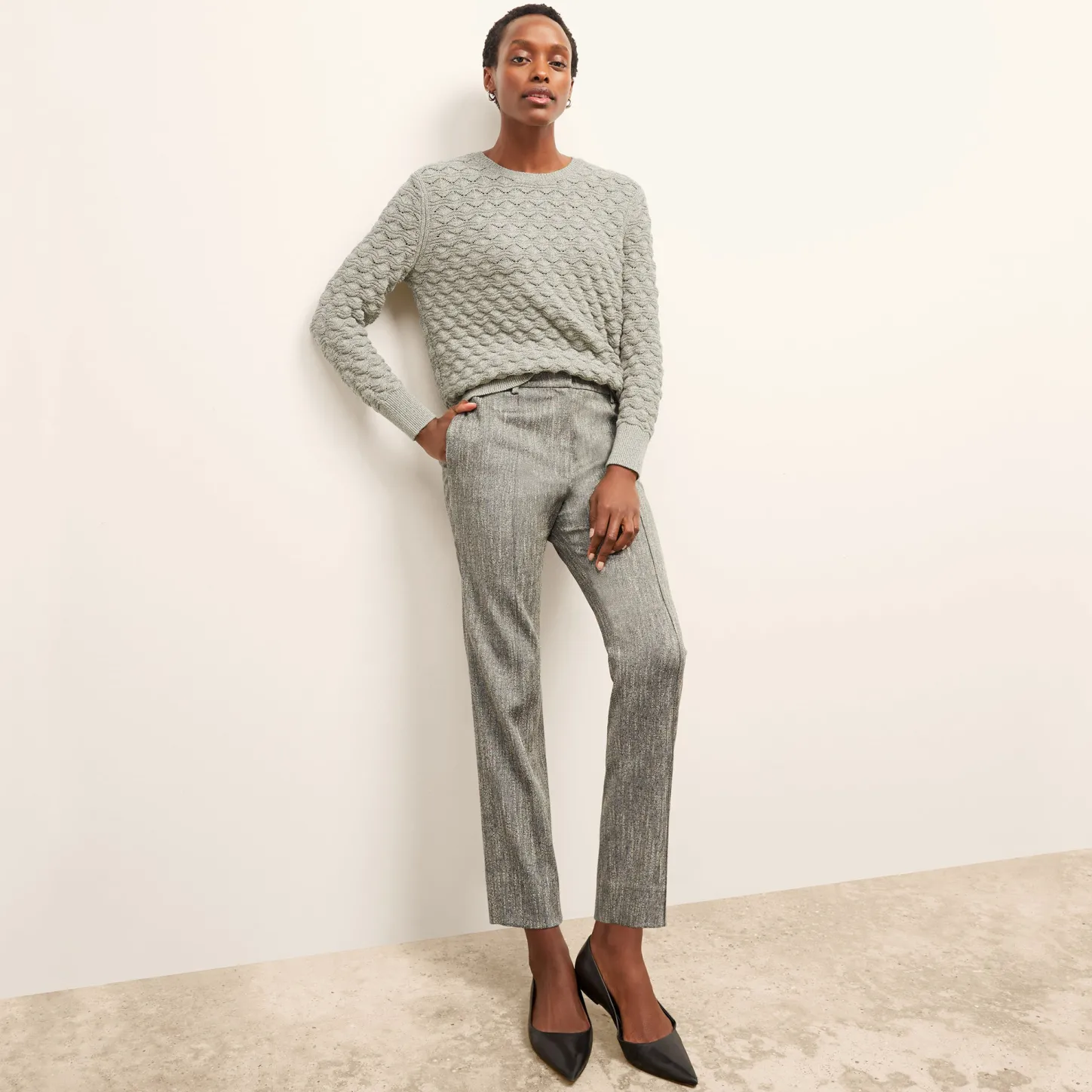 M.M.LaFleur Sweaters|The Butler Sweater - Wavy Cotton Knit