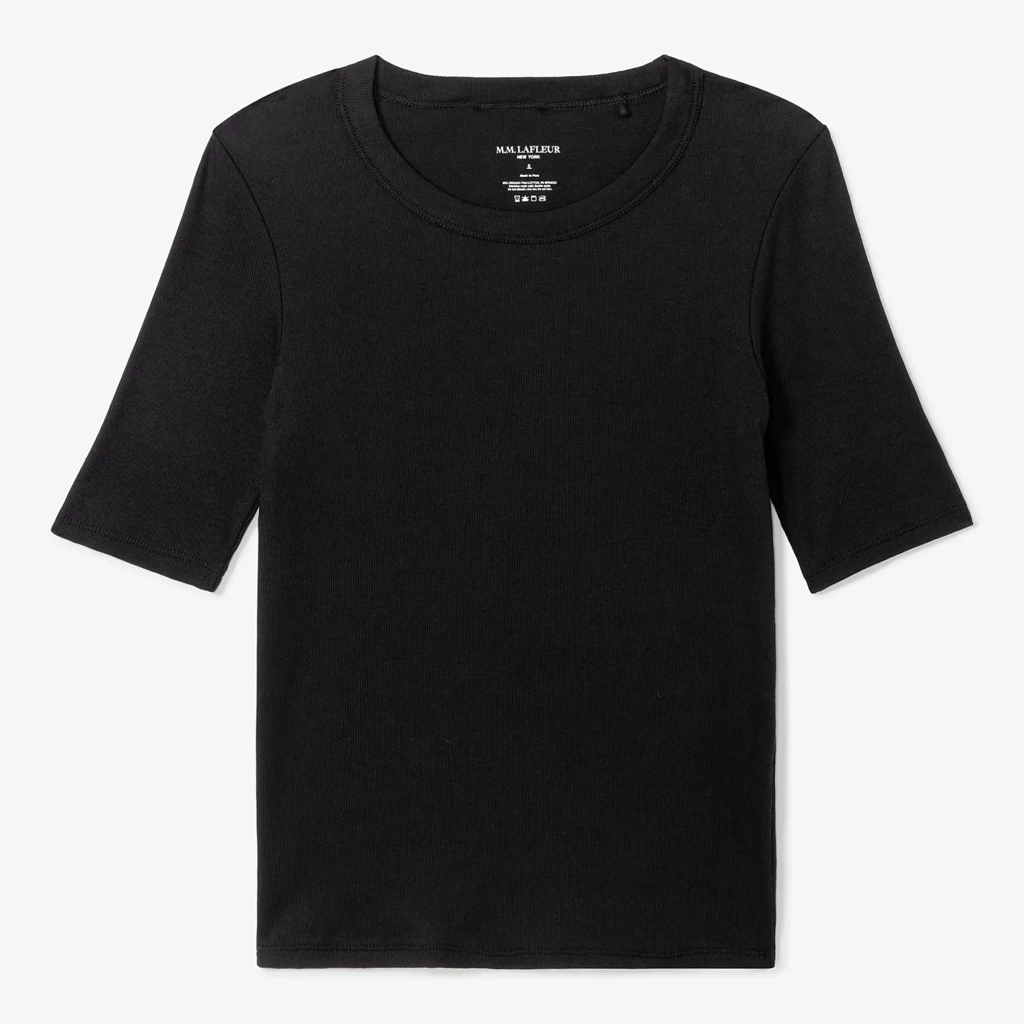 M.M.LaFleur Tops|T-Shirts|The Chana T-Shirt - Organic Ribbed Pima Cotton