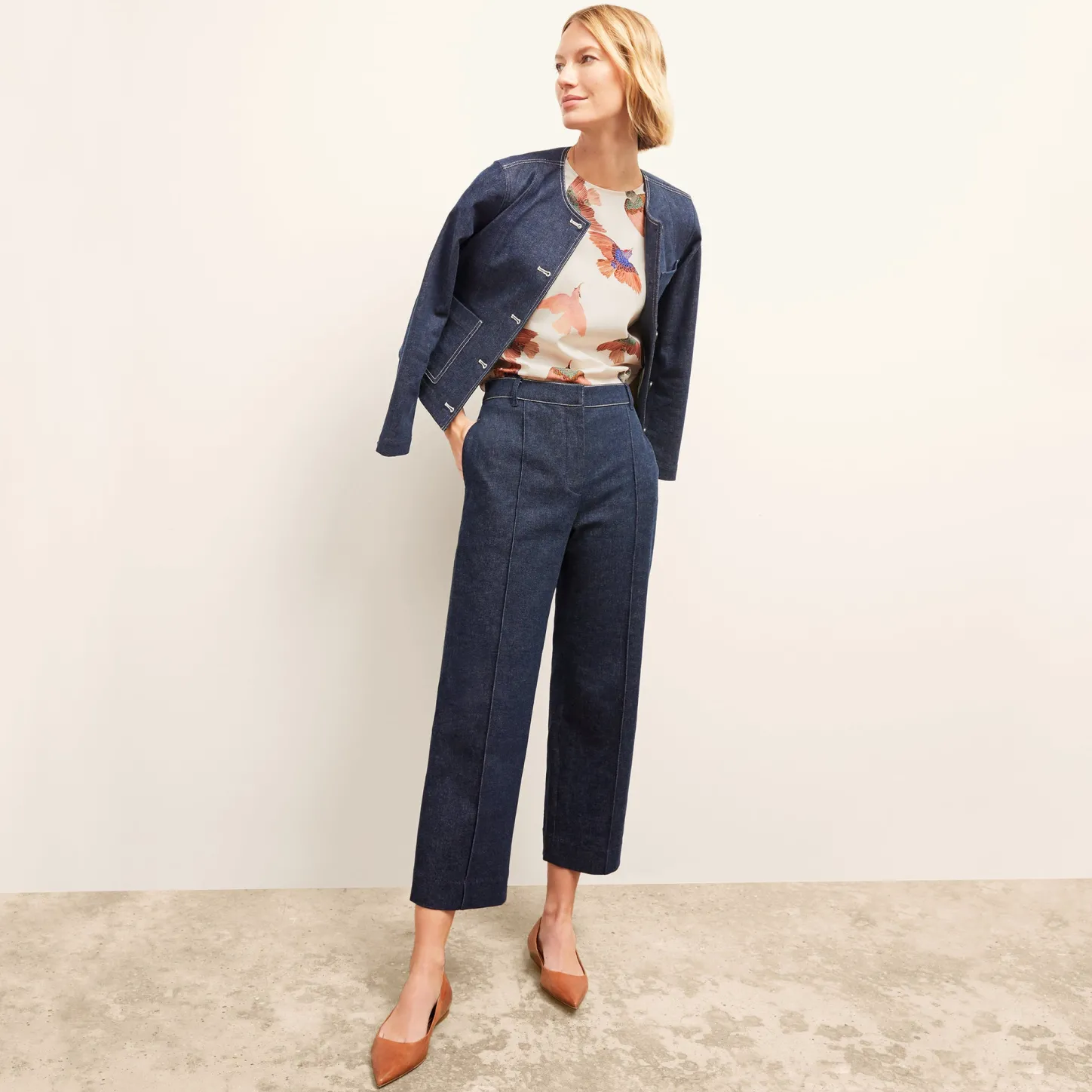 M.M.LaFleur Pants|The Christy Pant - Stretch Denim Suiting