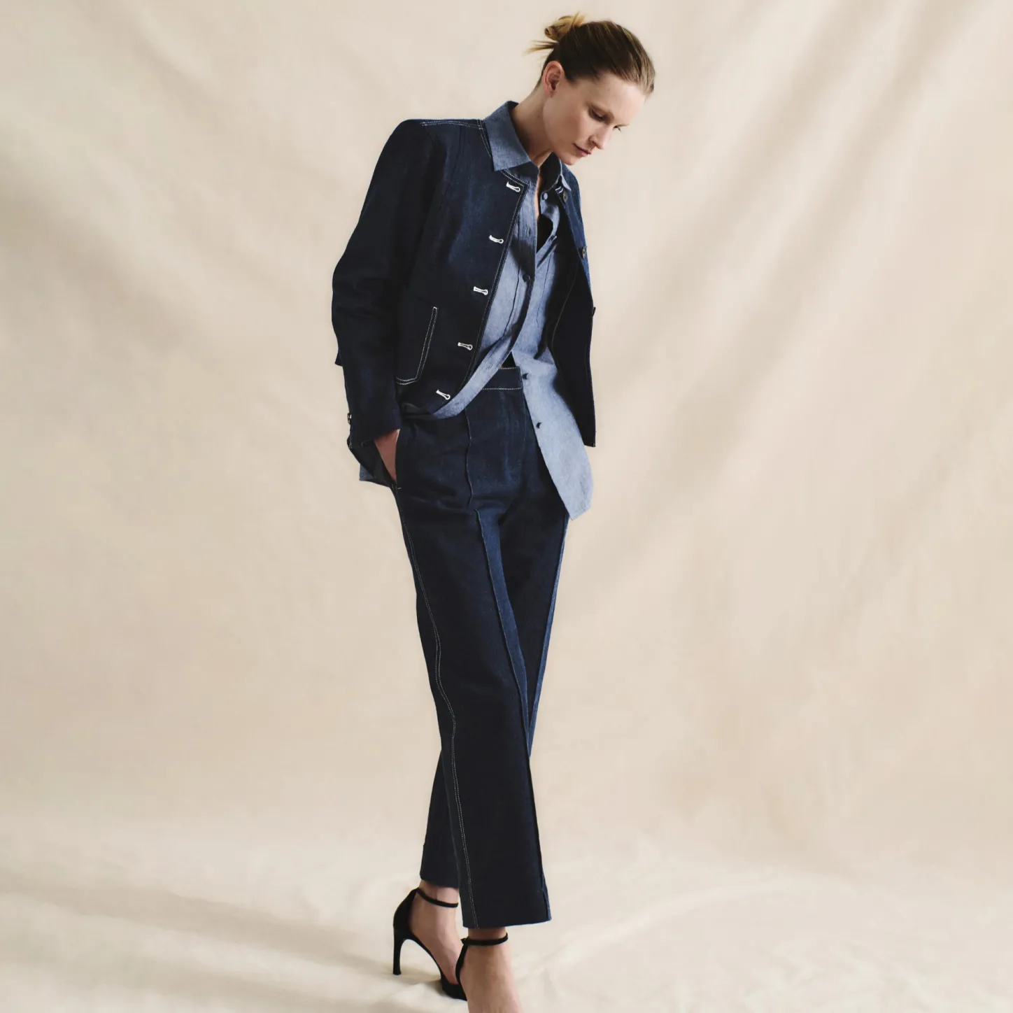 M.M.LaFleur Pants|The Christy Pant - Stretch Denim Suiting