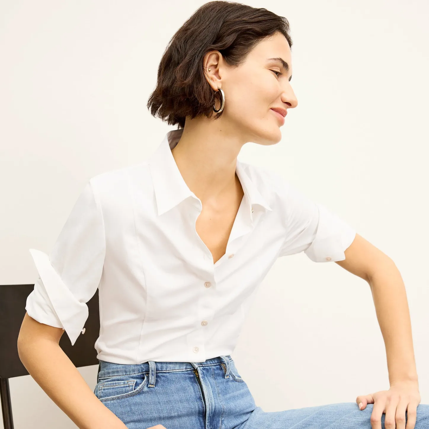 M.M.LaFleur Tops|The Clemens Top - Knit Poplin