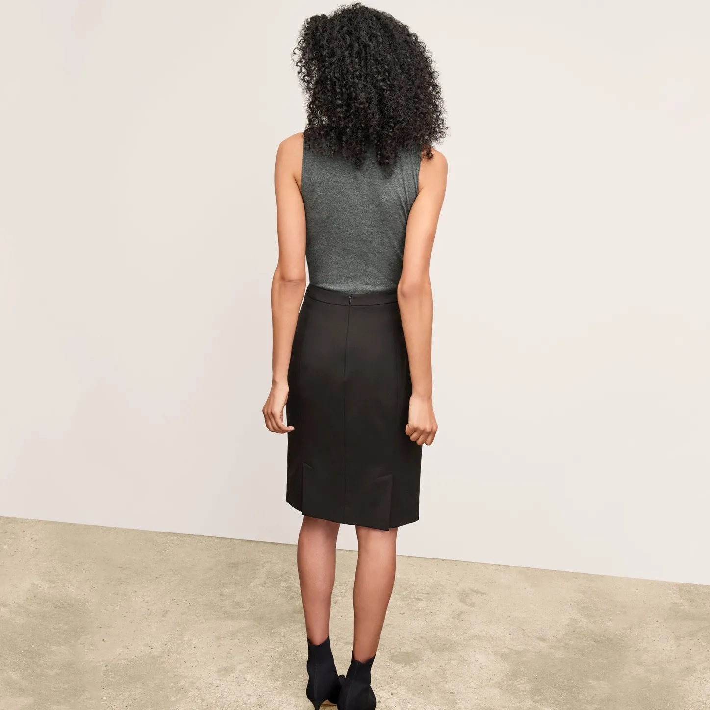 M.M.LaFleur Suiting|The Cobble Hill Skirt - Washable Wool Twill