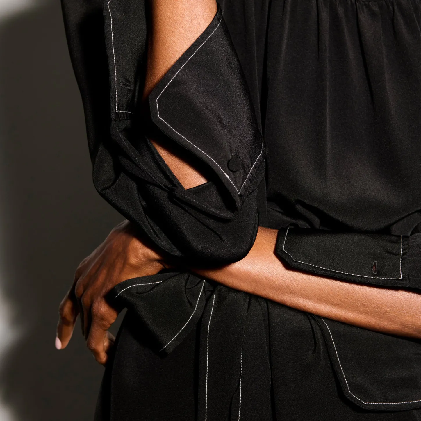 M.M.LaFleur Dresses|The Edie Dress - Washable Silk Top Stitch