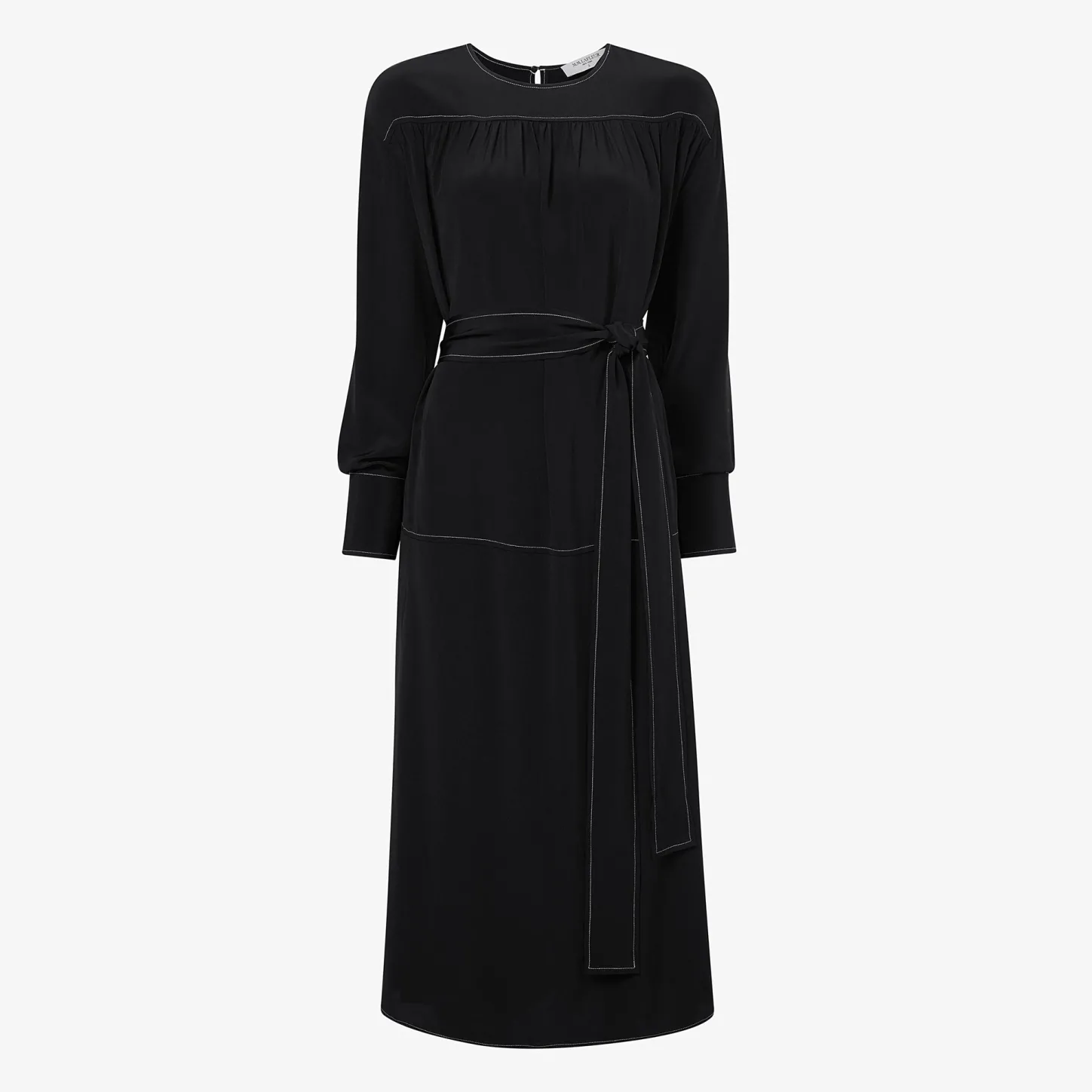 M.M.LaFleur Dresses|The Edie Dress - Washable Silk Top Stitch