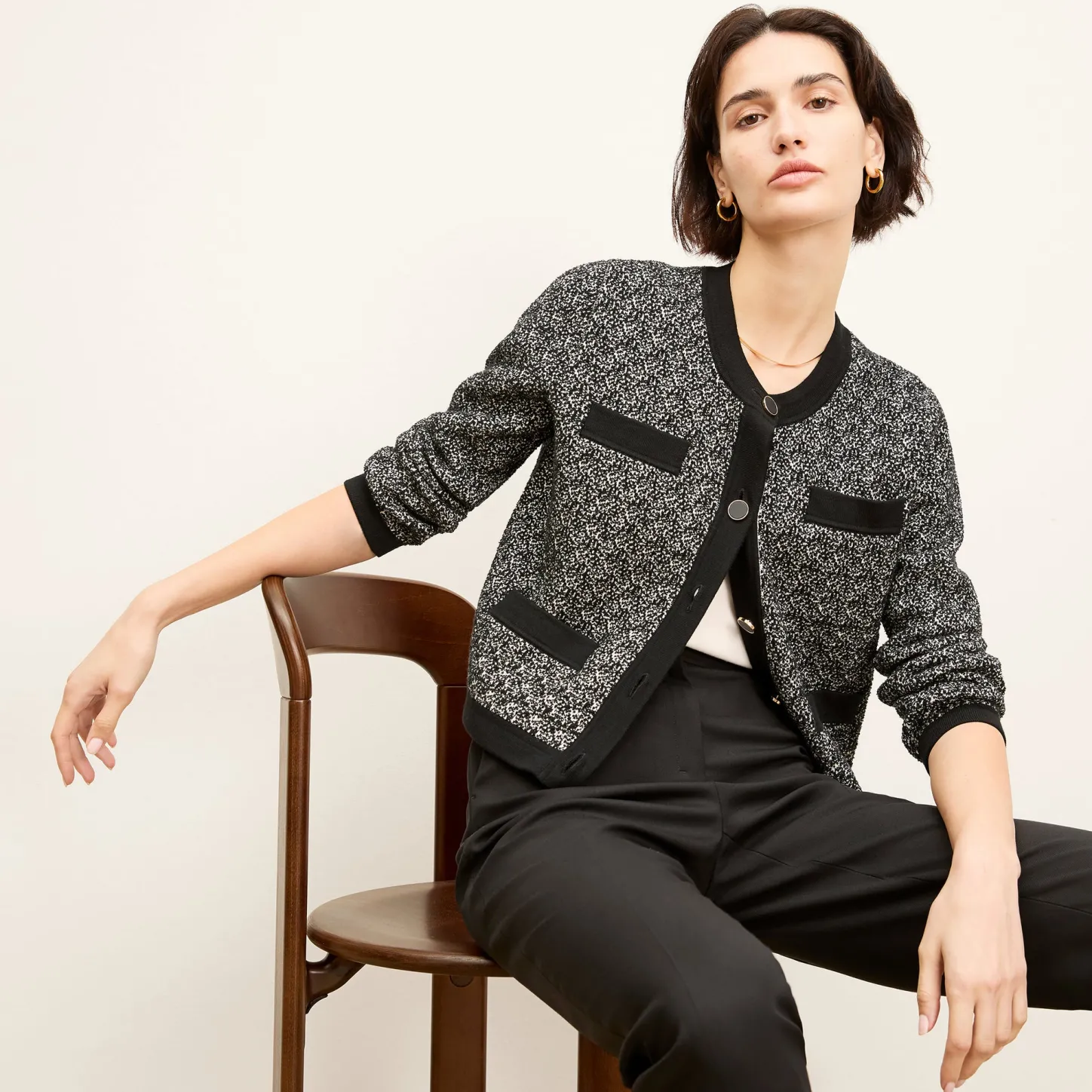 M.M.LaFleur T-Shirts|Jackets|The Evangeline Jardigan - Boucle Jardigan Knit