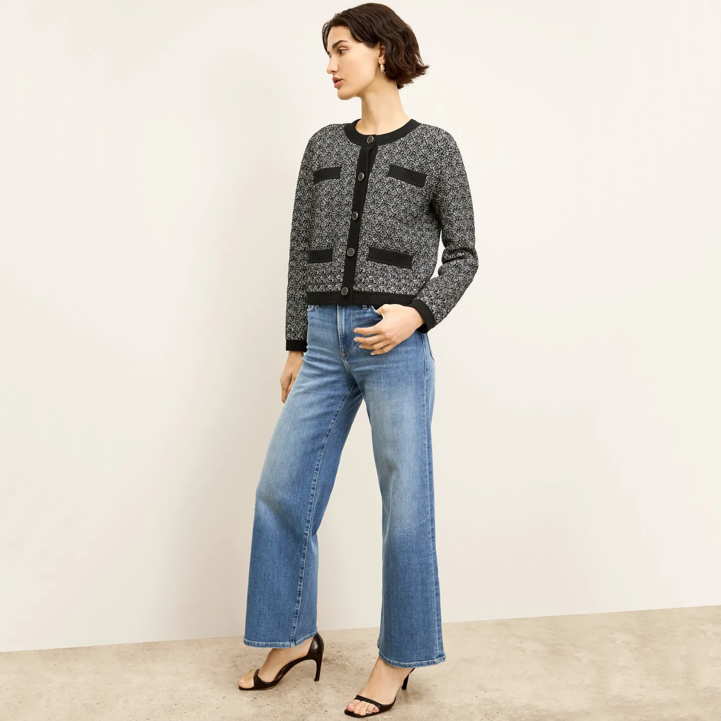 M.M.LaFleur T-Shirts|Jackets|The Evangeline Jardigan - Boucle Jardigan Knit