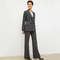 M.M.LaFleur Suiting|The Horton Flare Trouser - Stretch Houndstooth