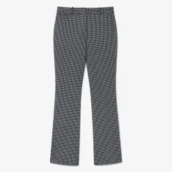 M.M.LaFleur Suiting|The Horton Flare Trouser - Stretch Houndstooth