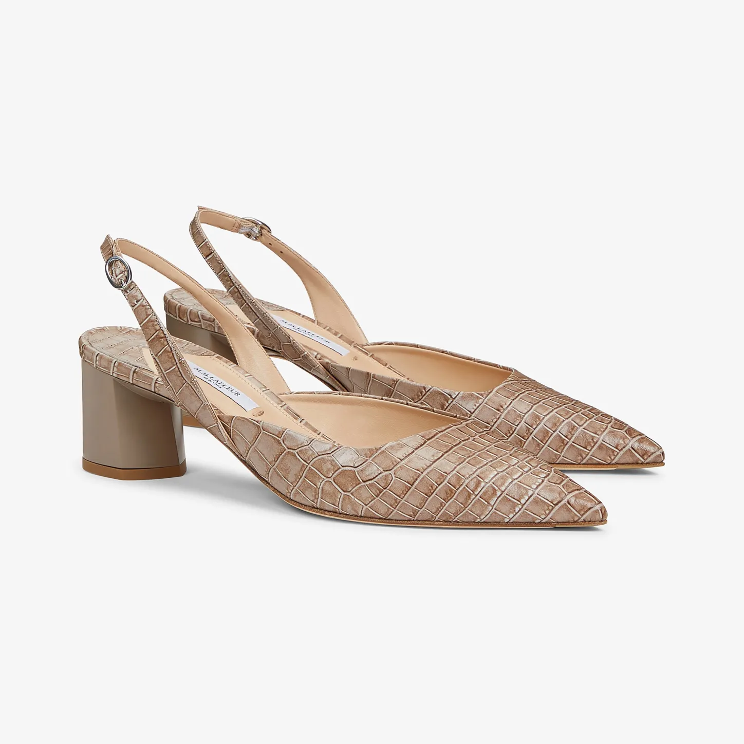 M.M.LaFleur Accessories|The Irene Slingback - Embossed Croc