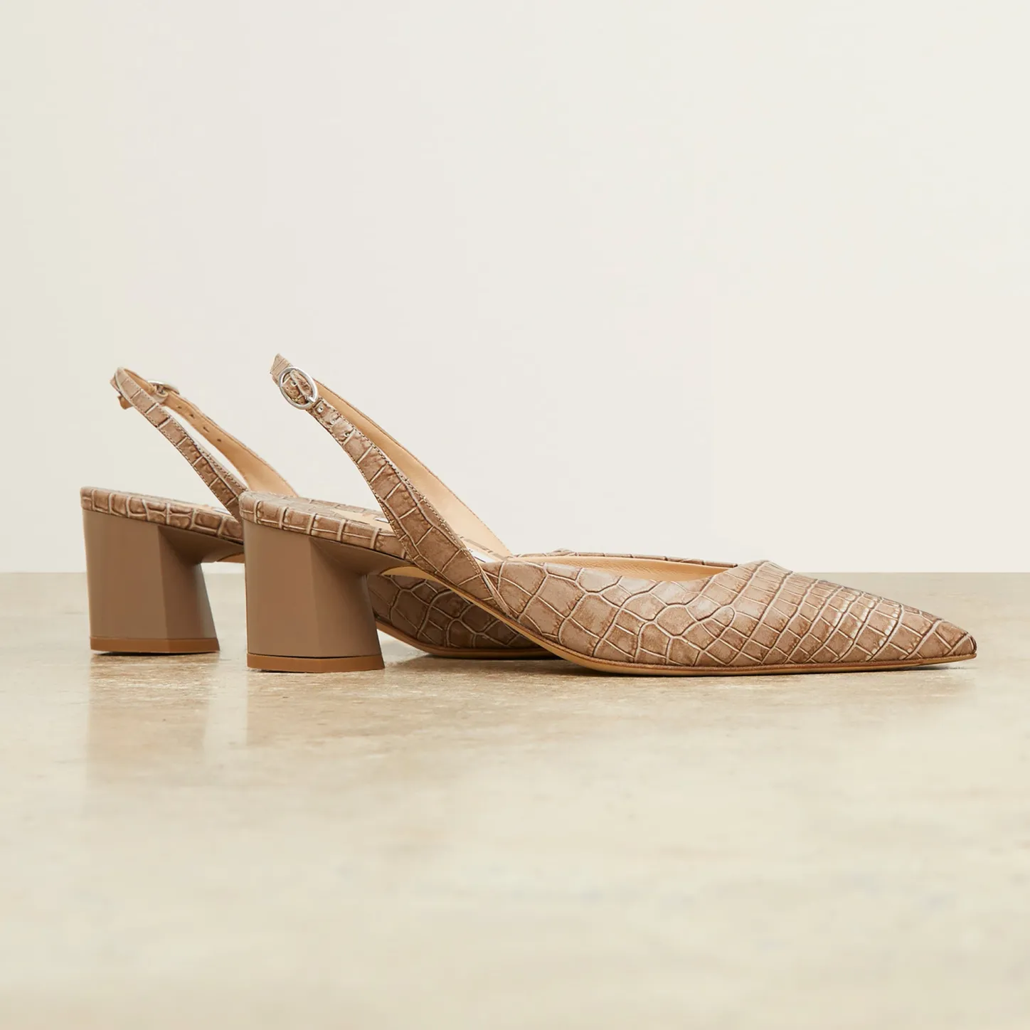 M.M.LaFleur Accessories|The Irene Slingback - Embossed Croc