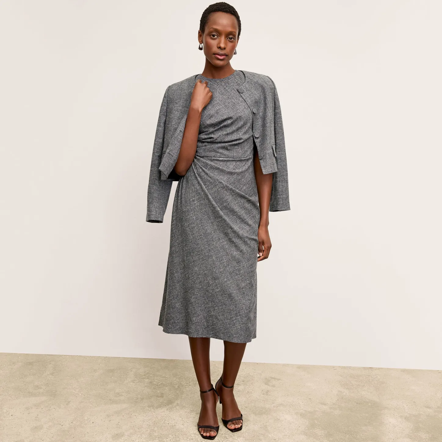M.M.LaFleur Dresses|Suiting|The Jeannine Dress - Crosshatch Suiting