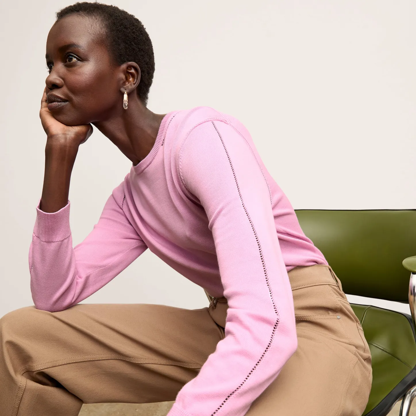 M.M.LaFleur Tops|The Larissa Sweater - Cotton Silk Knit