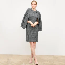M.M.LaFleur Suiting|The Maisie Dress - Stretch Houndstooth