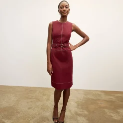 M.M.LaFleur Dresses|Suiting|The Maude Dress - Contrast Stitch Eco Better Than Denim
