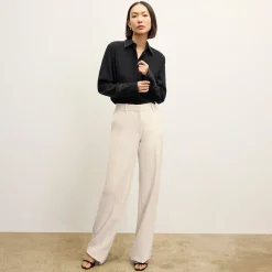 M.M.LaFleur Tops|The Mira Top - Washable Silk Top Stitch