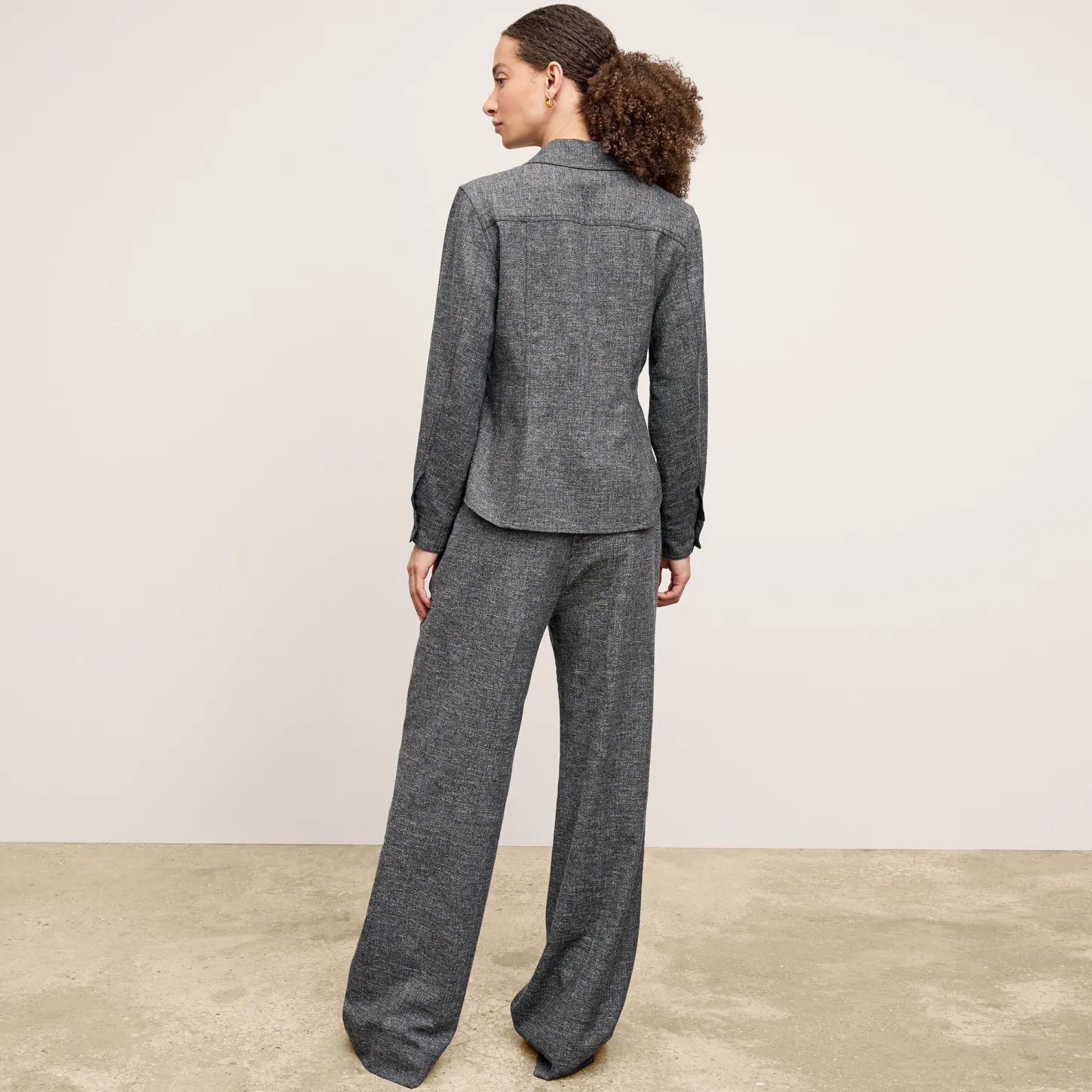 M.M.LaFleur Jackets|Suiting|The Natalia Shacket - Crosshatch Suiting