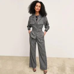 M.M.LaFleur Jackets|Suiting|The Natalia Shacket - Crosshatch Suiting