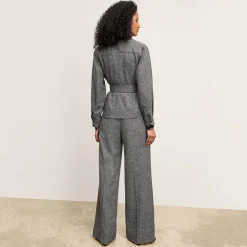 M.M.LaFleur Jackets|Suiting|The Natalia Shacket - Crosshatch Suiting