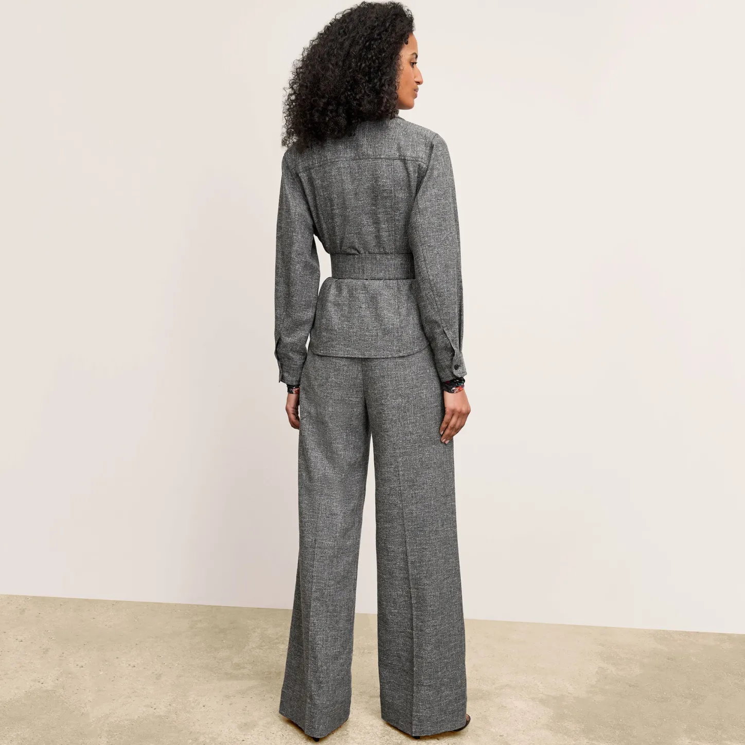 M.M.LaFleur Jackets|Suiting|The Natalia Shacket - Crosshatch Suiting