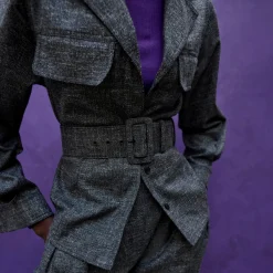M.M.LaFleur Jackets|Suiting|The Natalia Shacket - Crosshatch Suiting