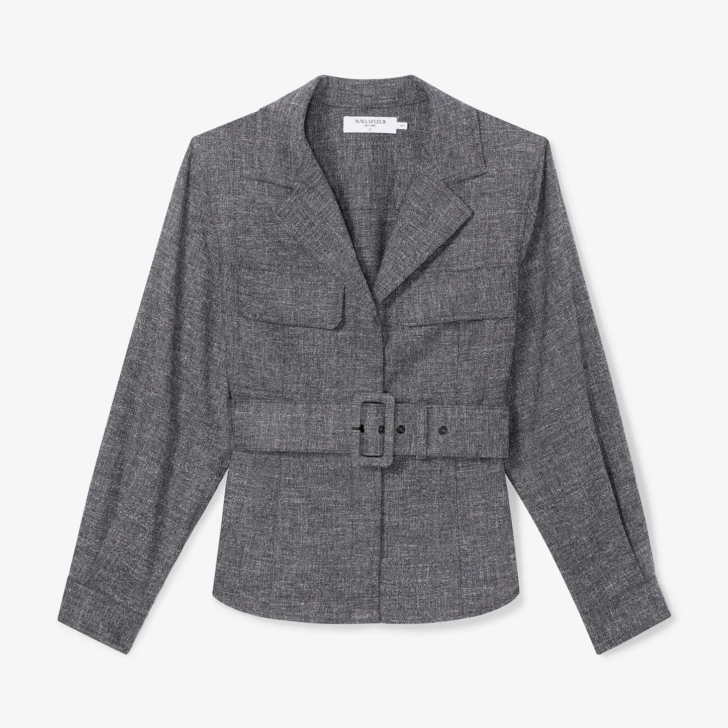 M.M.LaFleur Jackets|Suiting|The Natalia Shacket - Crosshatch Suiting