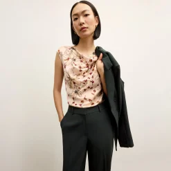M.M.LaFleur Tops|The Nora Top - Washable Silk Charmeuse