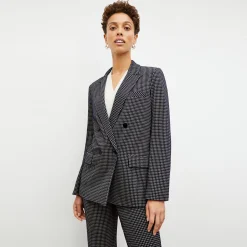 M.M.LaFleur Suiting|The O'Hara Blazer - Stretch Houndstooth