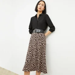 M.M.LaFleur Skirts|The Orchard Skirt - Washable Silk