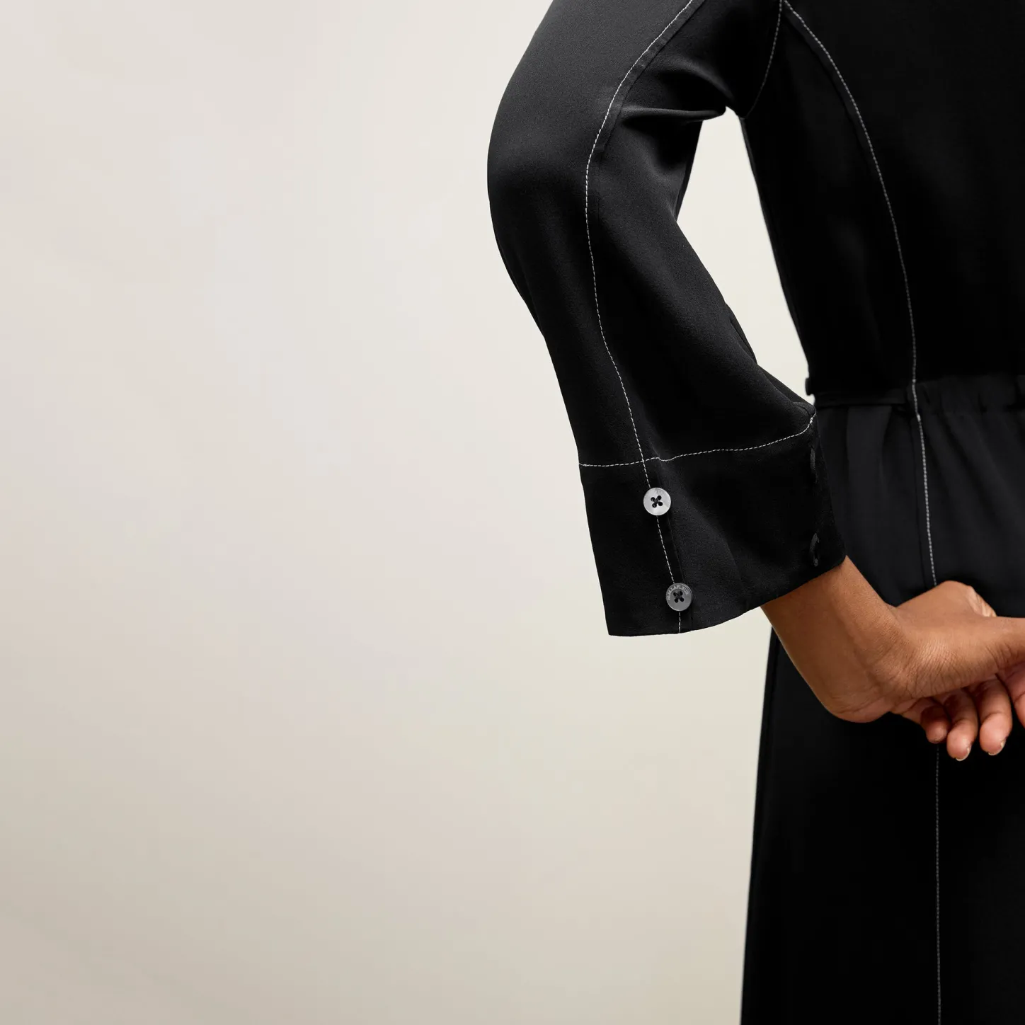 M.M.LaFleur Dresses|The Pepper Dress - Washable Silk Top Stitch
