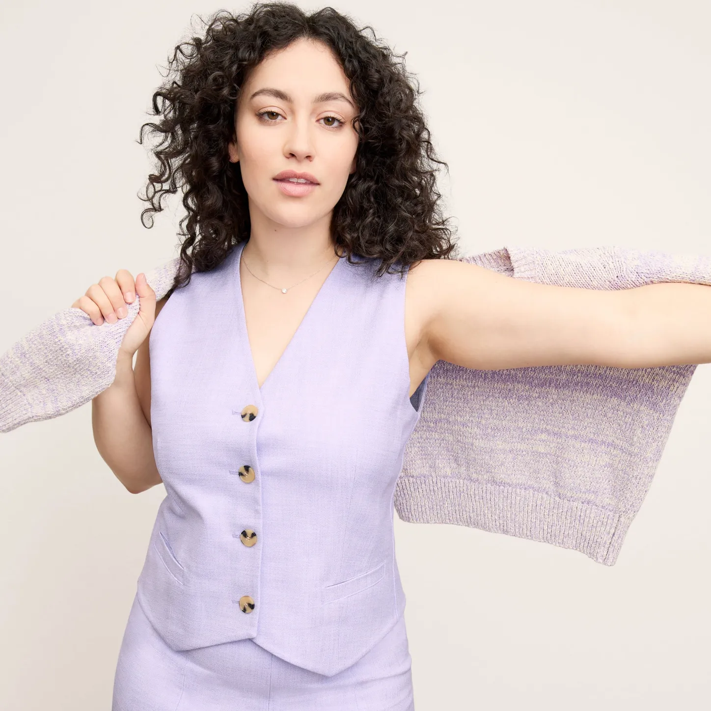 M.M.LaFleur Skirts|The Roo Vest - Stretch Tweed