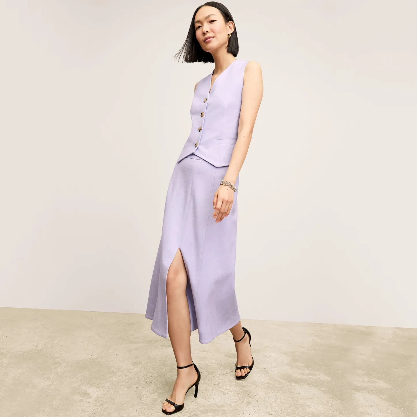 M.M.LaFleur Skirts|The Roo Vest - Stretch Tweed