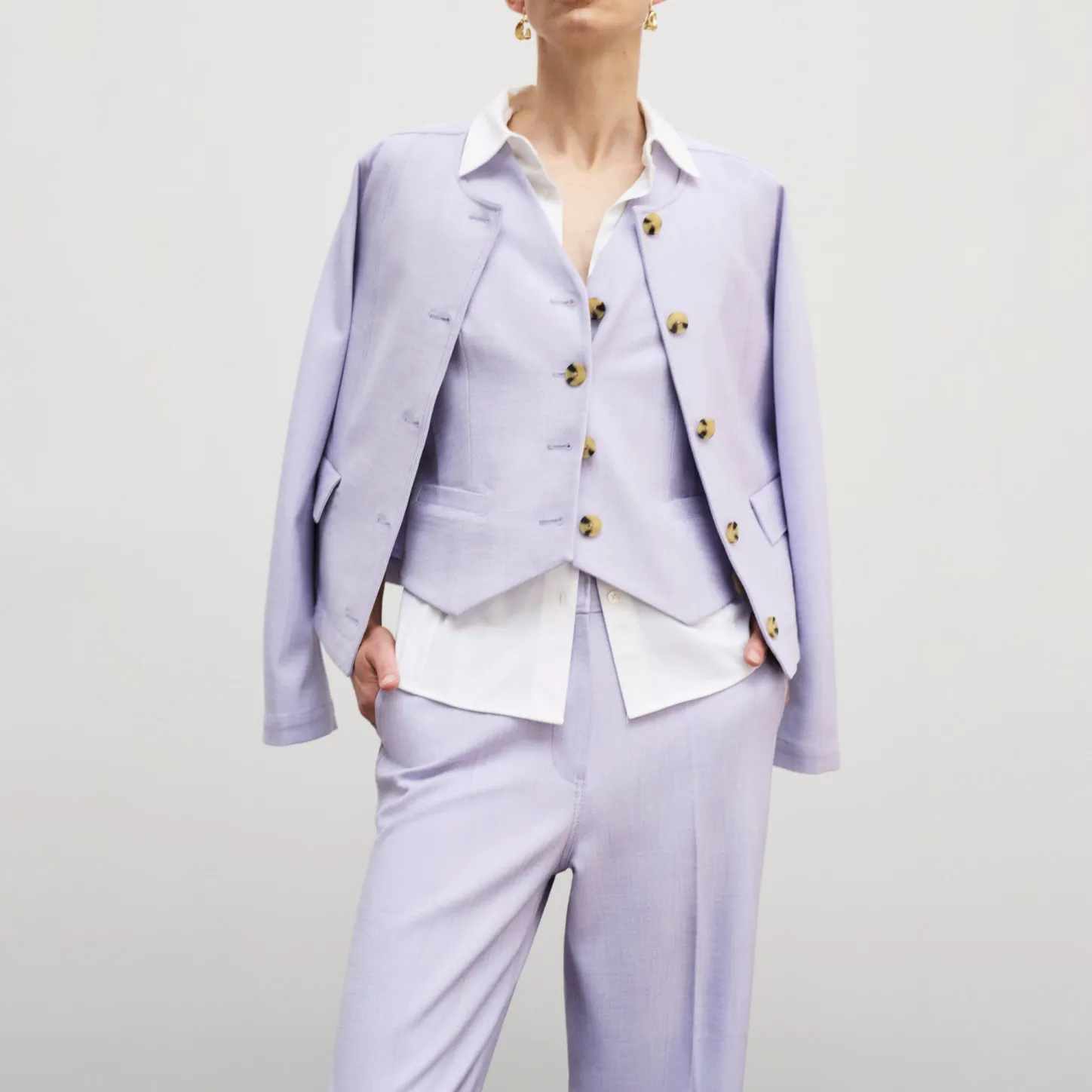 M.M.LaFleur Skirts|The Roo Vest - Stretch Tweed