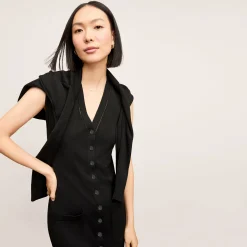 M.M.LaFleur Dresses|The Toula Vest Dress - Cotton Silk Knit
