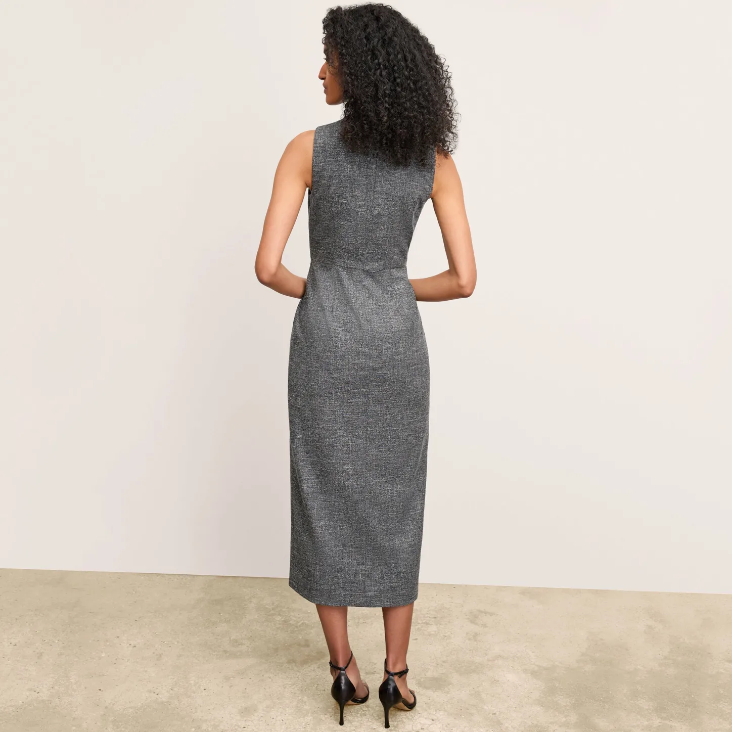 M.M.LaFleur Dresses|Suiting|The Valencia Dress - Crosshatch Suiting