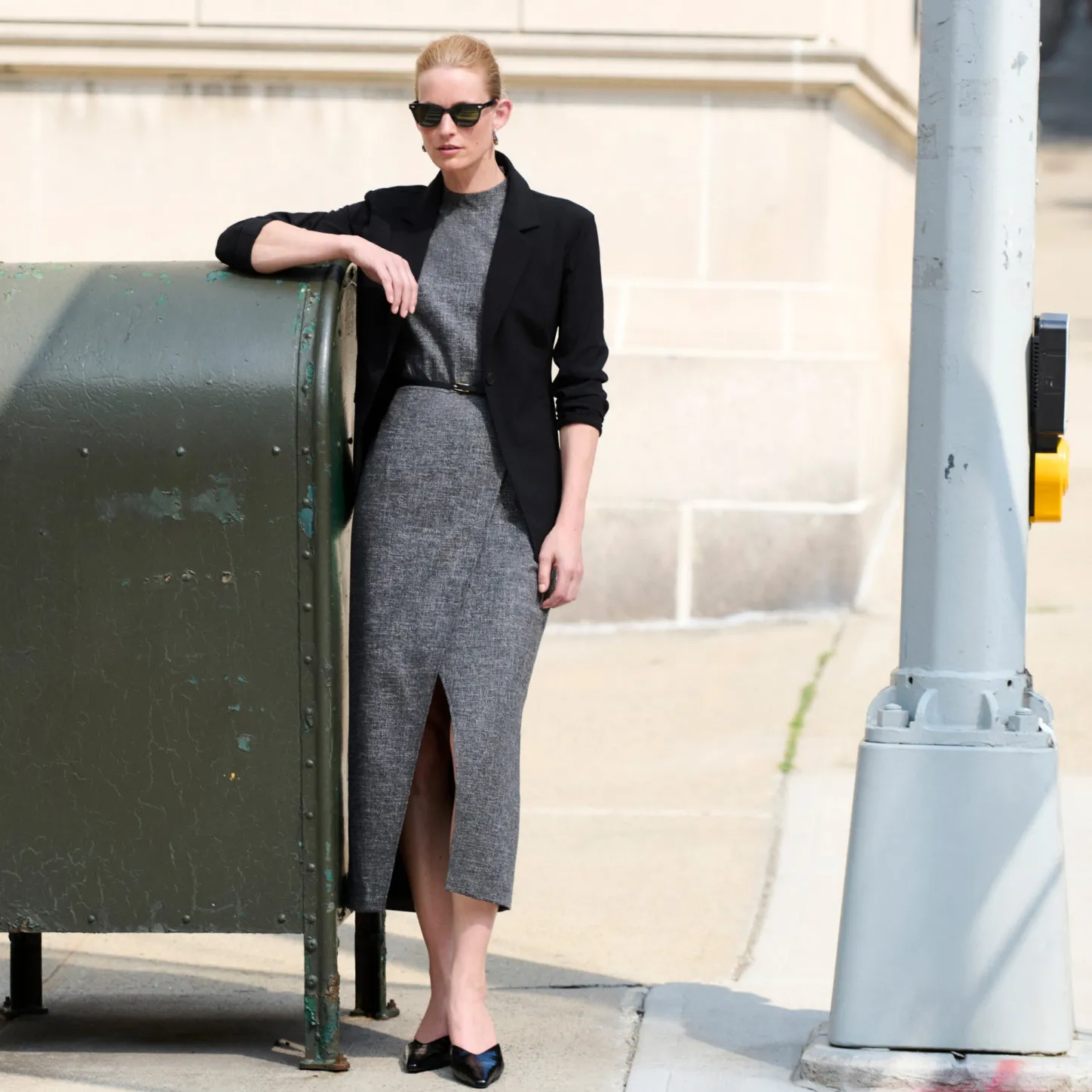 M.M.LaFleur Dresses|Suiting|The Valencia Dress - Crosshatch Suiting