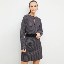 M.M.LaFleur Suiting|The Whitney Skirt - Stretch Houndstooth