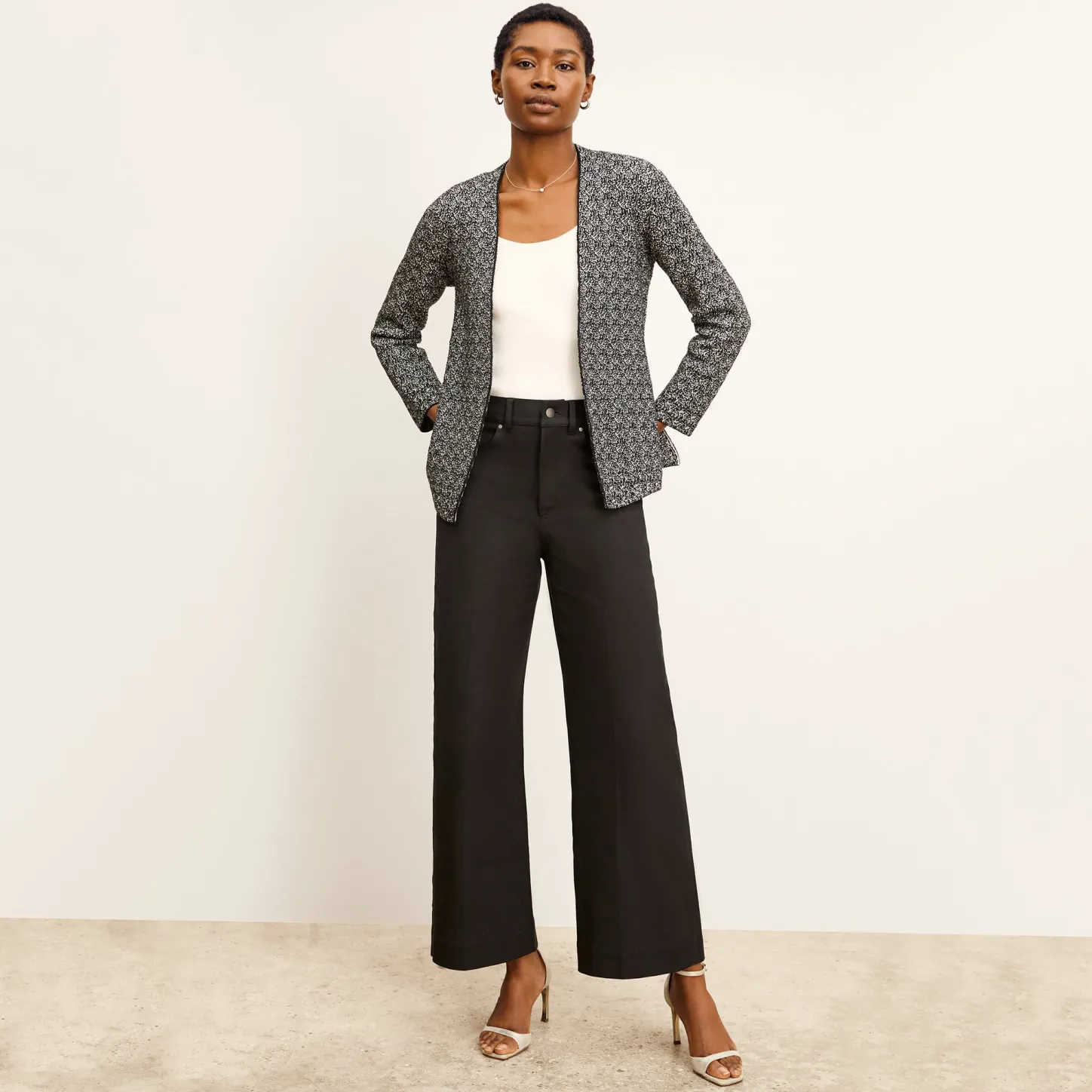 M.M.LaFleur T-Shirts|Jackets|The Woolf Jardigan - Boucle Jardigan Knit