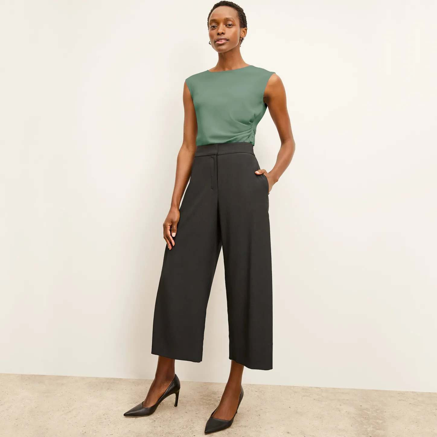 M.M.LaFleur T-Shirts|Pants|The Zhou Culotte - Eco Heavy Soft Wave