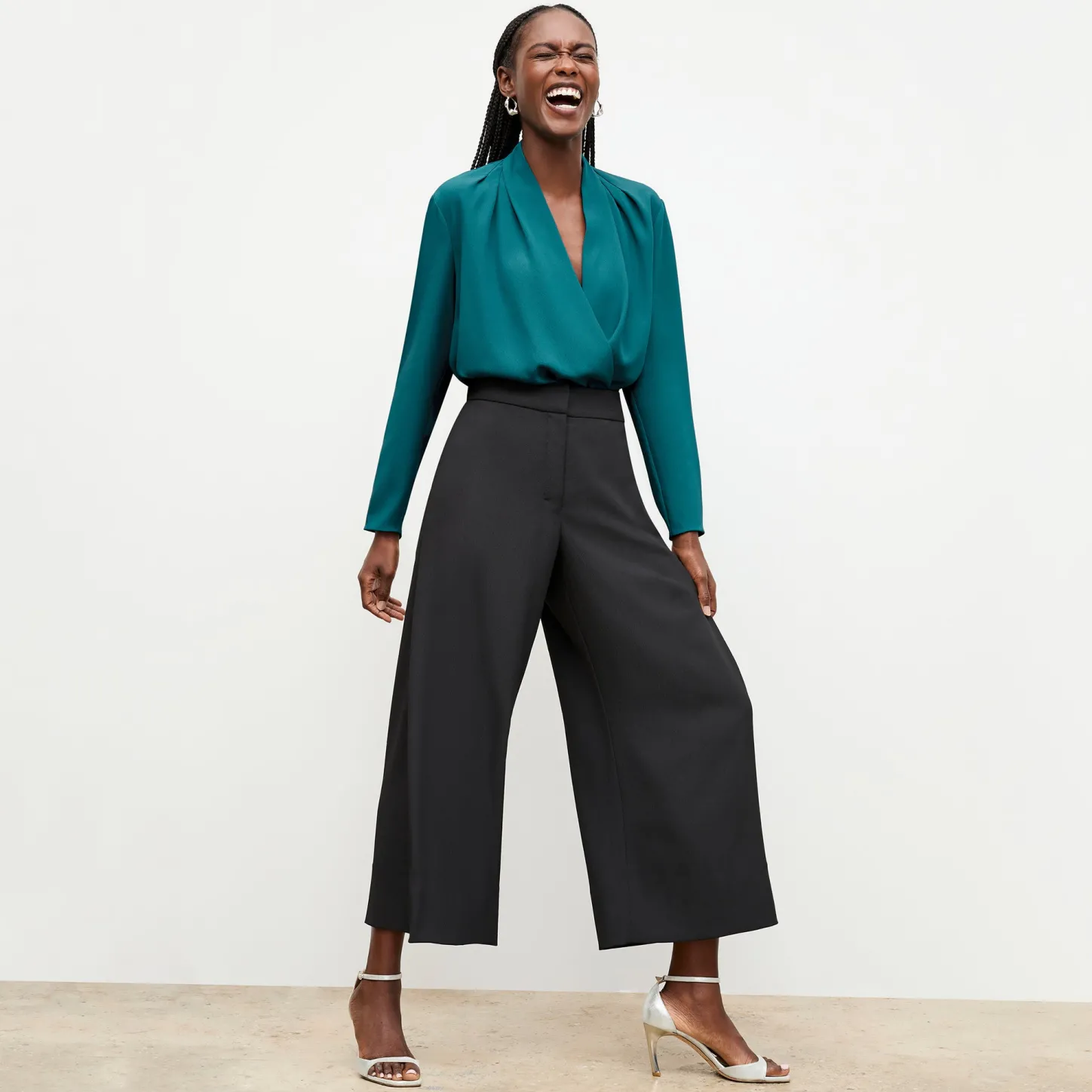 M.M.LaFleur T-Shirts|Pants|The Zhou Culotte - Eco Heavy Soft Wave